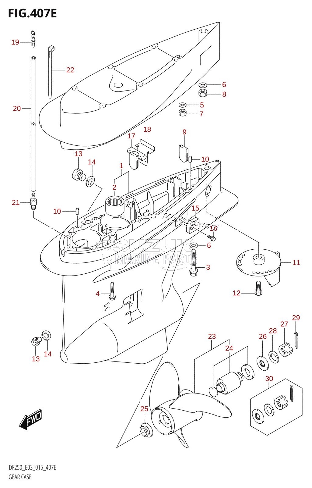 GEAR CASE (DF250T:E03)