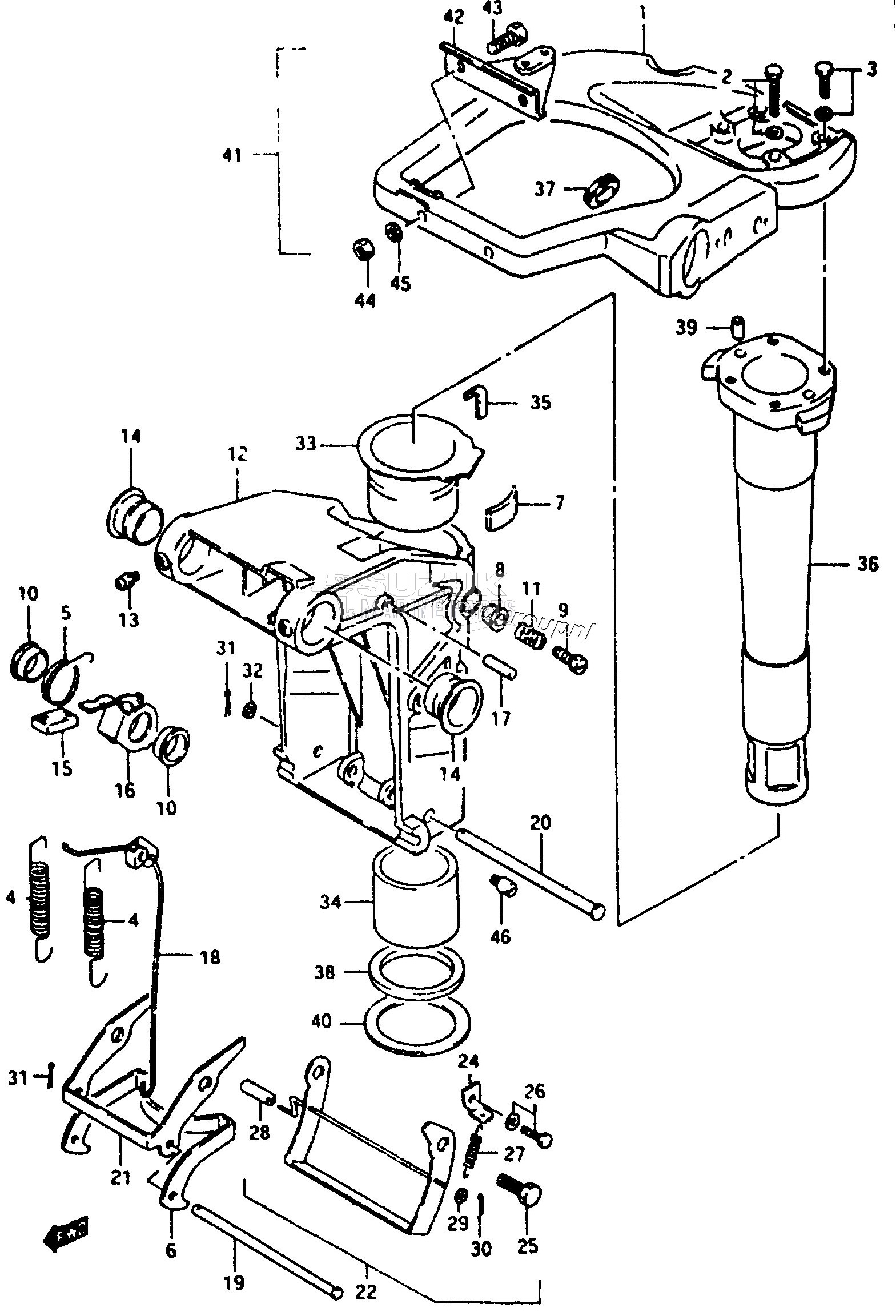 SWIVEL BRACKET (DT40W,DT40WK ~MODEL:92)