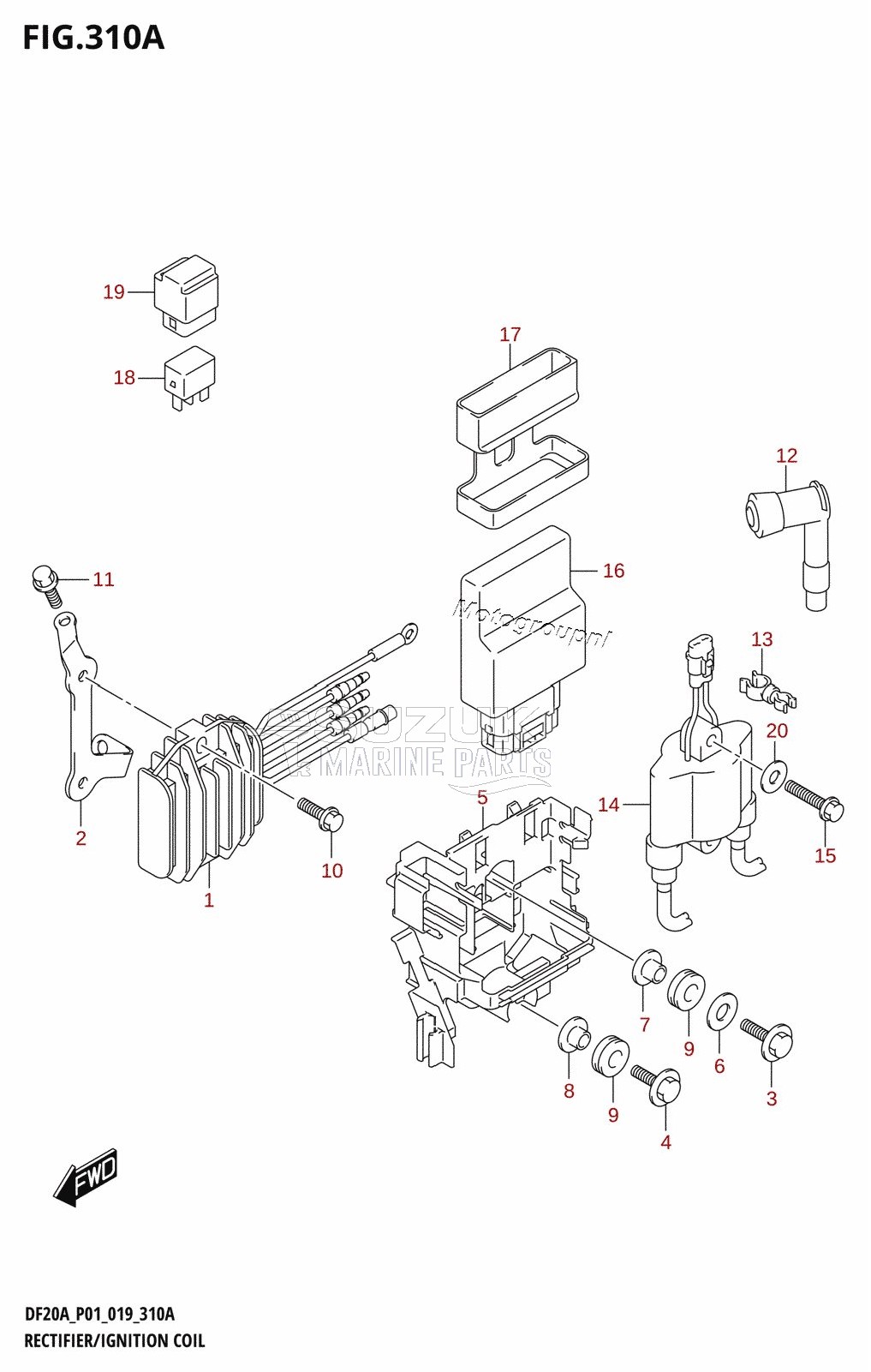 RECTIFIER /​ IGNITION COIL (DF9.9B)