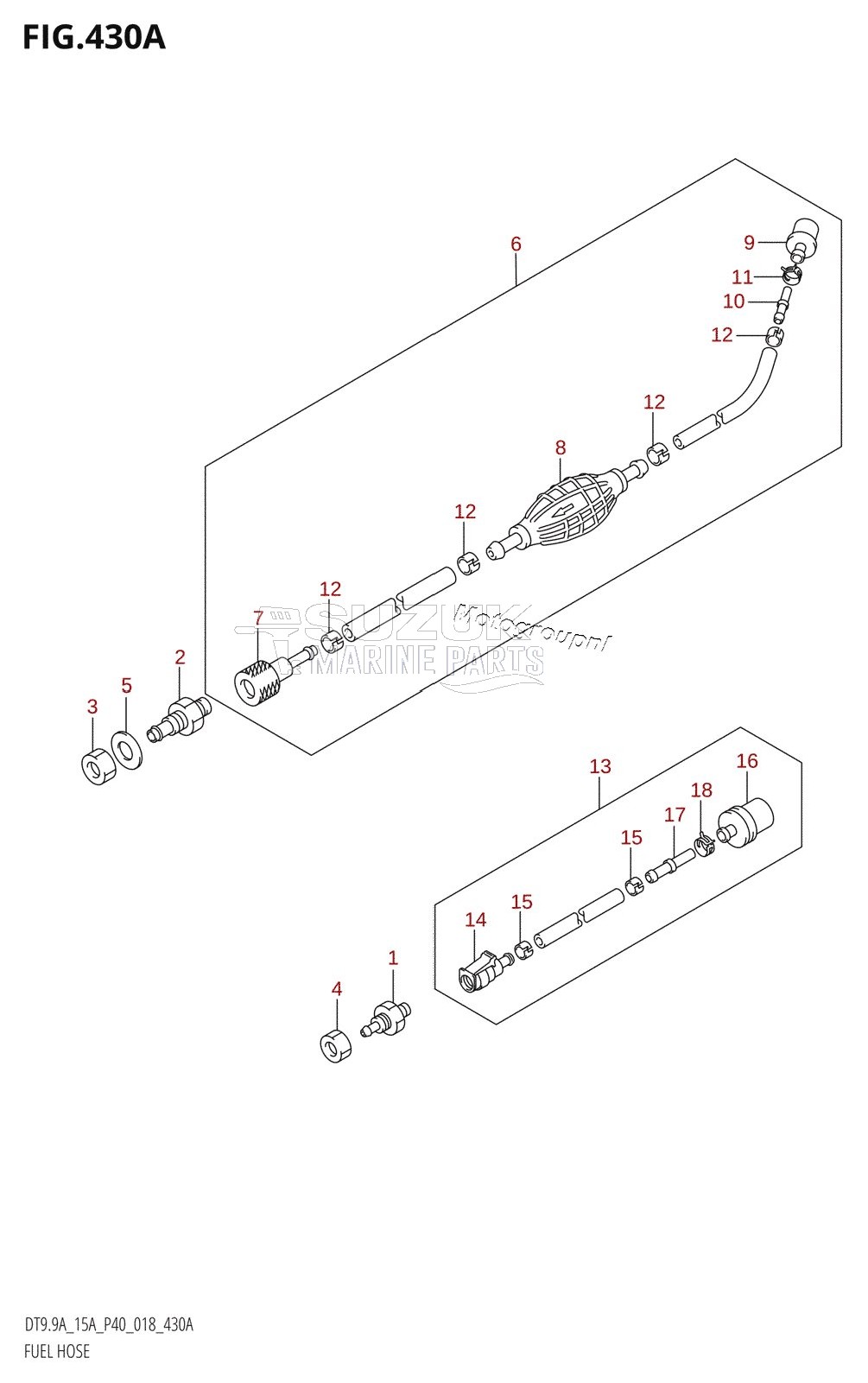 FUEL HOSE (DT9.9AK:P36,DT15AK:P36)