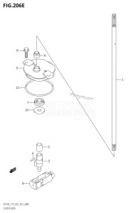 DF150Z From 15002Z-210001 (E01 E40)  2012 drawing CLUTCH ROD (DF175T:E01)