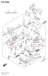 06002F-040001 (2020) 60hp E01 E40-Gen. Export 1 - Costa Rica (DF60A  DF60AQH  DF60ATH) DF60A drawing TILLER HANDLE (DF40ATH,DF50ATH)