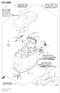 22503F-410001 (2014) 225hp E03-USA (DF225T) DF225T drawing ENGINE COVER (DF250T:E03)
