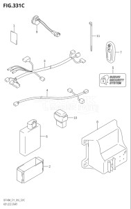 14003Z-610001 (2016) 140hp E11 E40-Gen. Export 1-and 2 (DF140AZ) DF140AZ drawing KEY LESS START (DF140AT:E11)