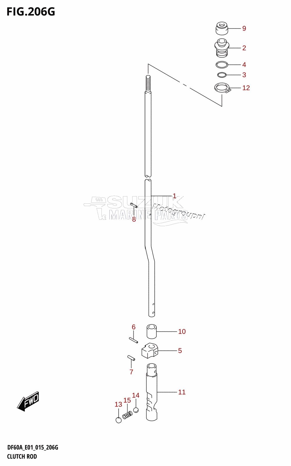 CLUTCH ROD (DF60A:E01)