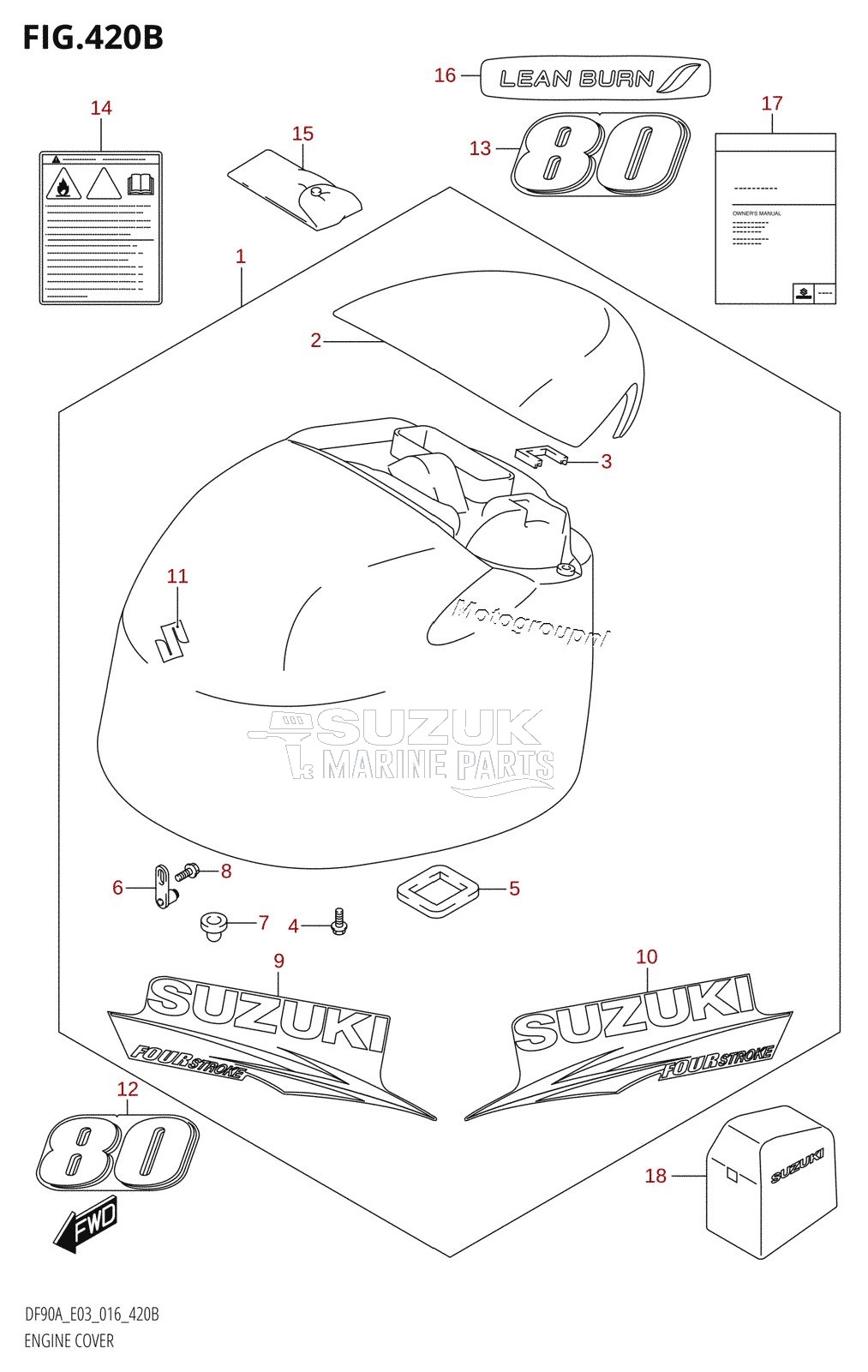 ENGINE COVER (DF80A:E03)