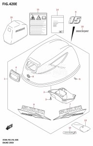 DF9.9B From 00995F-610001 (P03)  2016 drawing ENGINE COVER (DF15A:P03)