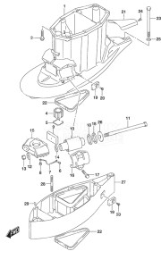 Outboard DF 300B drawing Drive Shaft Housing w/Transom (XX)