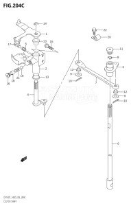 14001F-251001 (2002) 140hp E03-USA (DF140TK2) DF140 drawing CLUTCH SHAFT (K6,K7,K8,K9,K10,011)