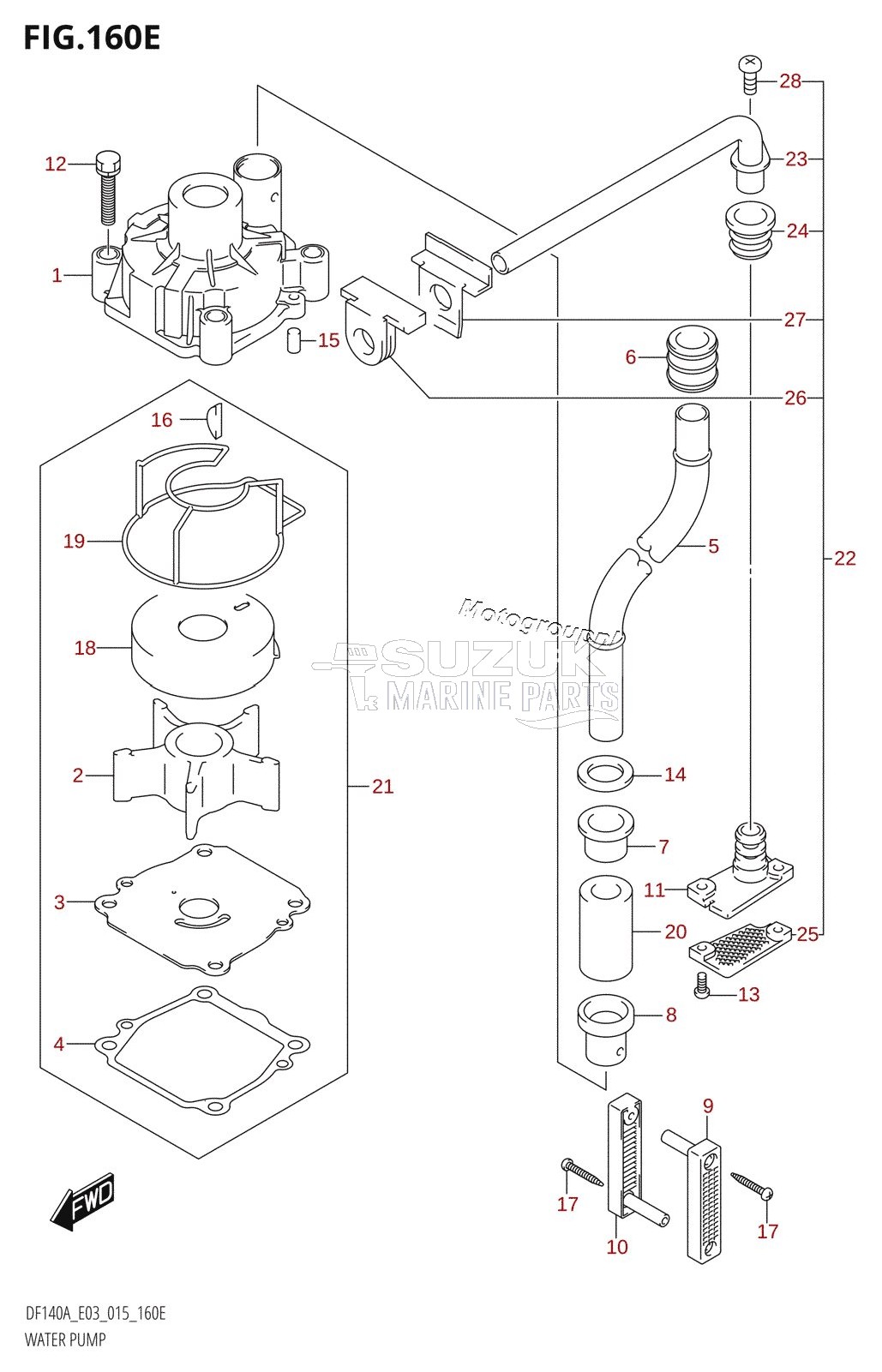 WATER PUMP (DF140AZ:E03)