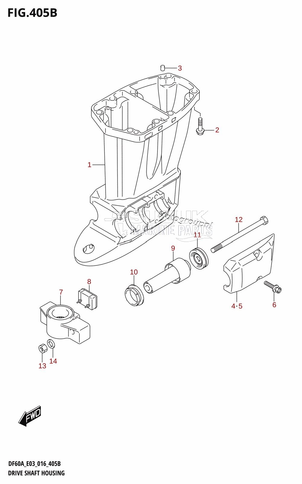 DRIVE SHAFT HOUSING (DF50A:E03)