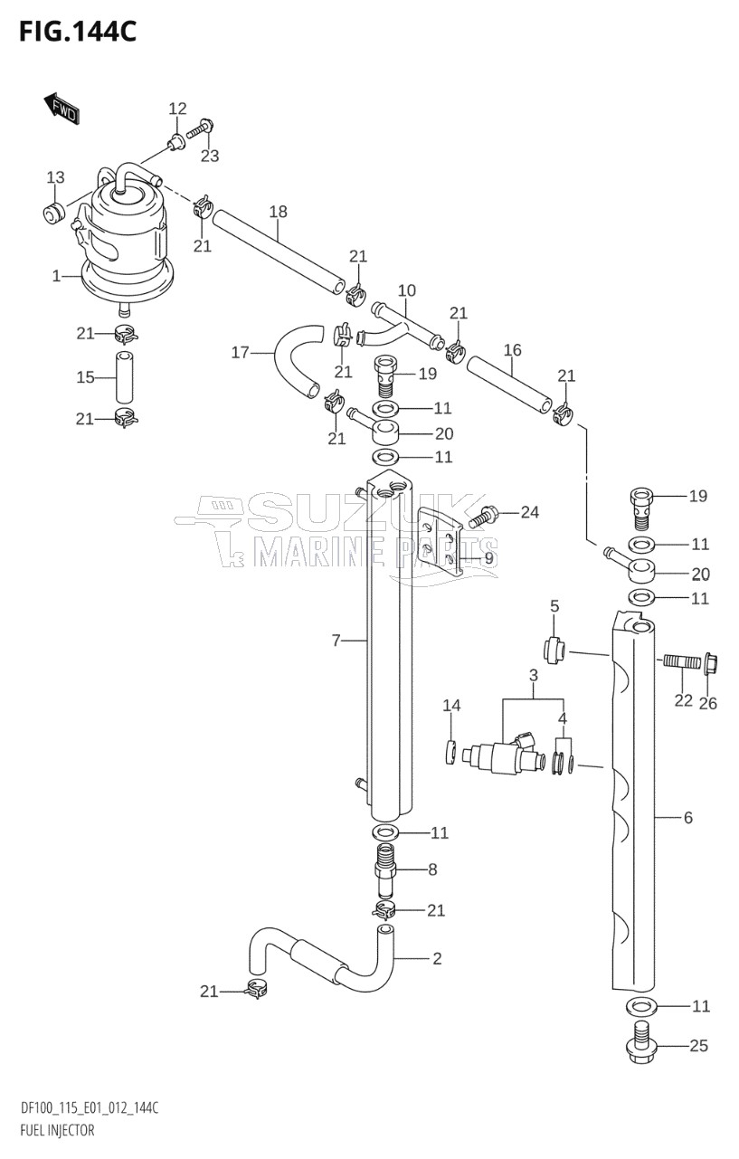 FUEL INJECTOR (DF115T:E01)