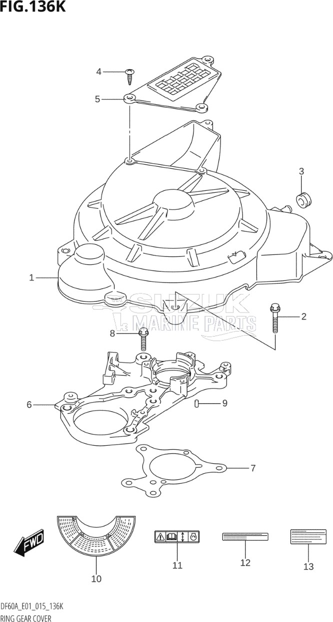 RING GEAR COVER (DF60AQH:E40)