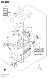 DF225T From 22503F-210001 (E03)  2012 drawing ENGINE COVER (DF225Z:E03)