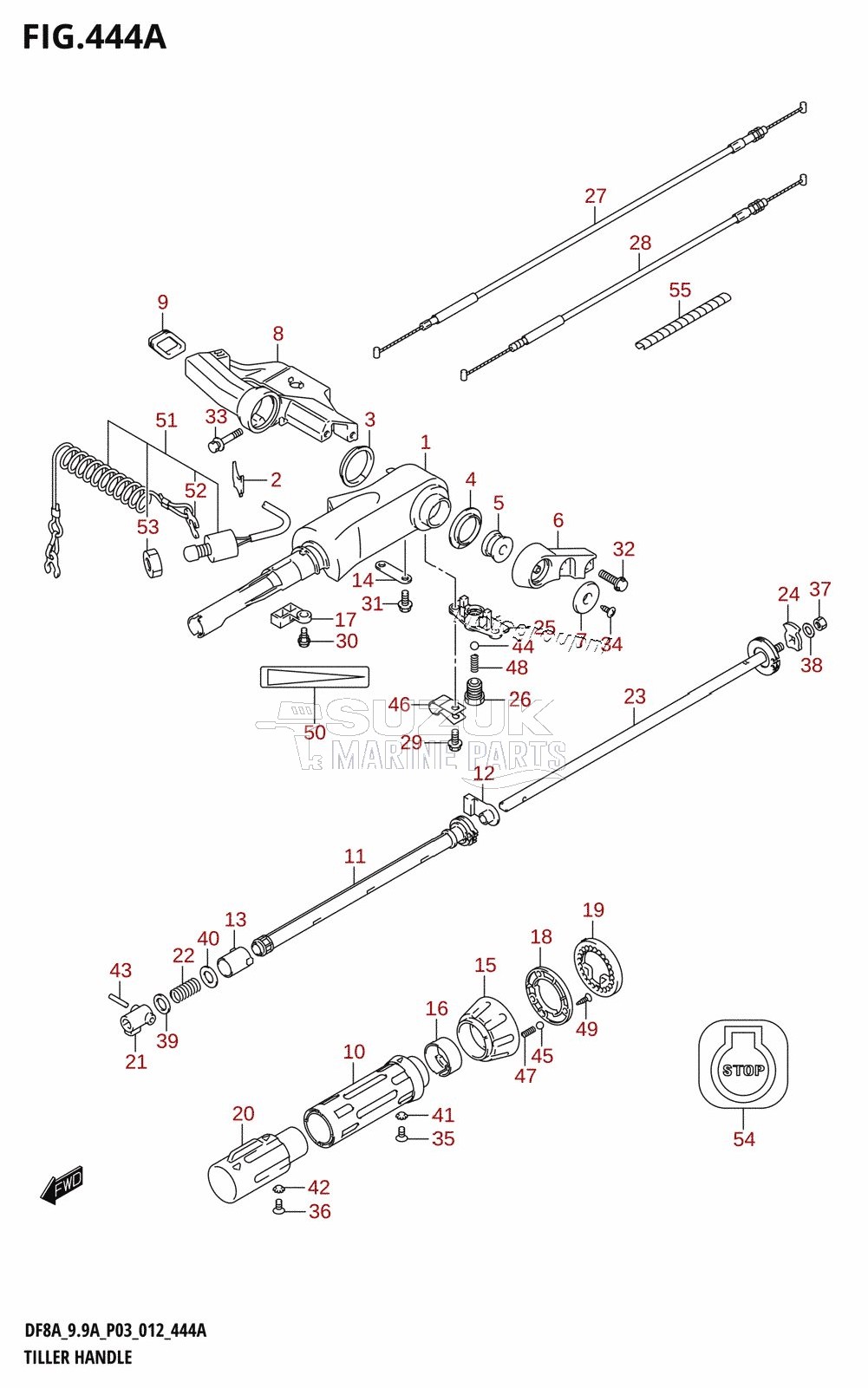 TILLER HANDLE (DF8A:P03)