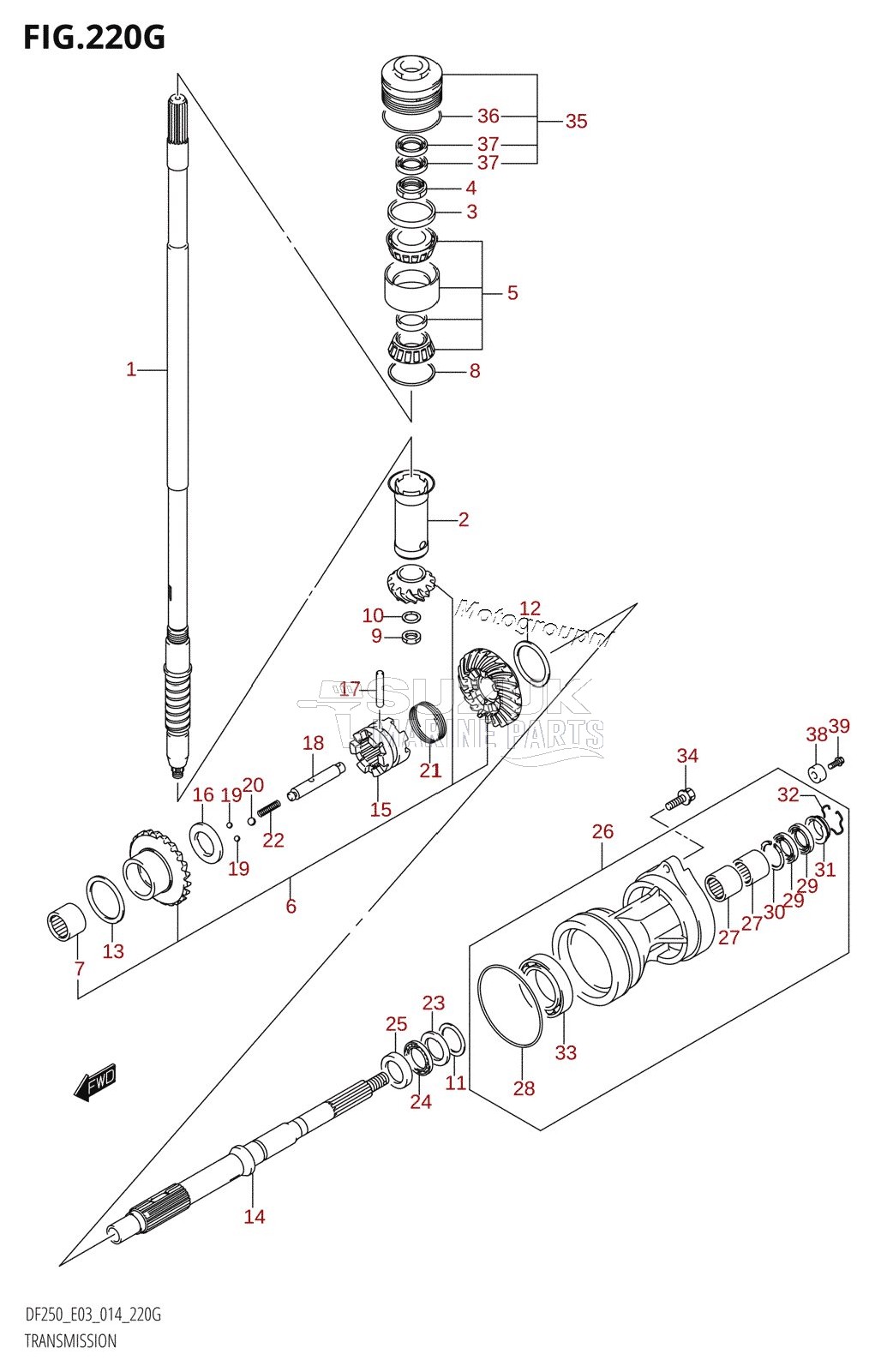 TRANSMISSION (DF250ST:E03)