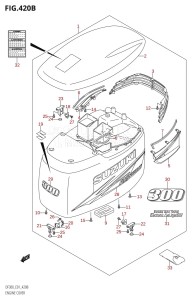 DF300Z From 30001Z-780001 (E01)  2007 drawing ENGINE COVER (K10,011)