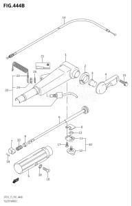 01502F-510001 (2005) 15hp P01-Gen. Export 1 (DF15K5  DF15RK5) DF15 drawing TILLER HANDLE (K5,K6,K7,K8,K9,K10,011)