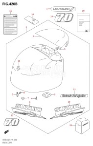 08002F-410001 (2014) 80hp E01 E40-Gen. Export 1 - Costa Rica (DF80A) DF80A drawing ENGINE COVER (DF70A:E40)