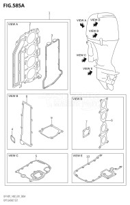 14001Z-251001 (2002) 140hp E01-Gen. Export 1 (DF140ZK2) DF140 drawing OPT:GASKET SET