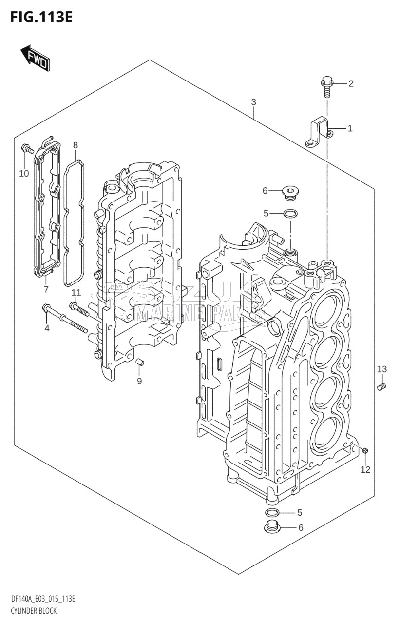 CYLINDER BLOCK (DF140AZ:E03)