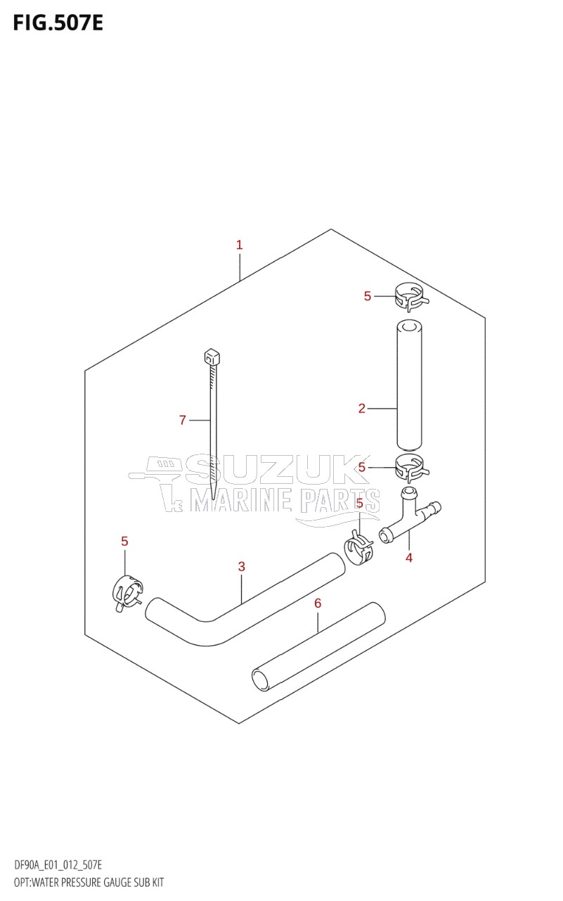 OPT:WATER PRESSURE GAUGE SUB KIT (DF80A:E01)