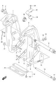 Outboard DF 300B drawing Clamp Bracket