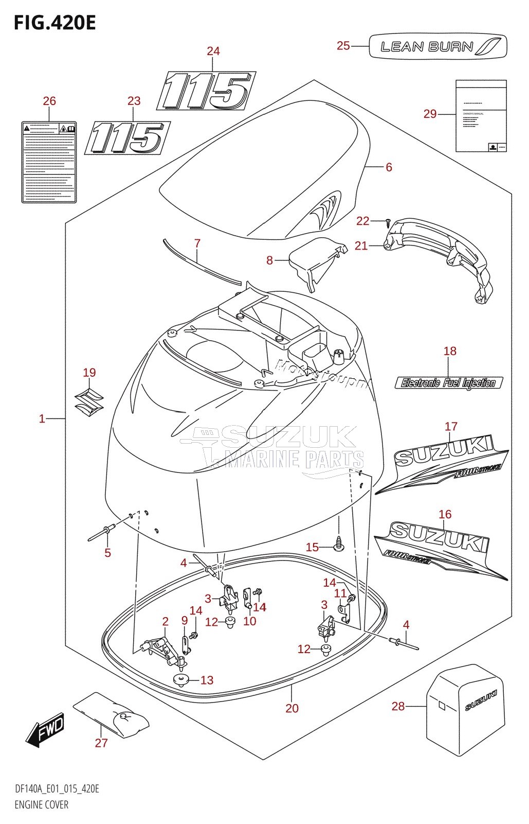 ENGINE COVER (DF115AZ:E40)