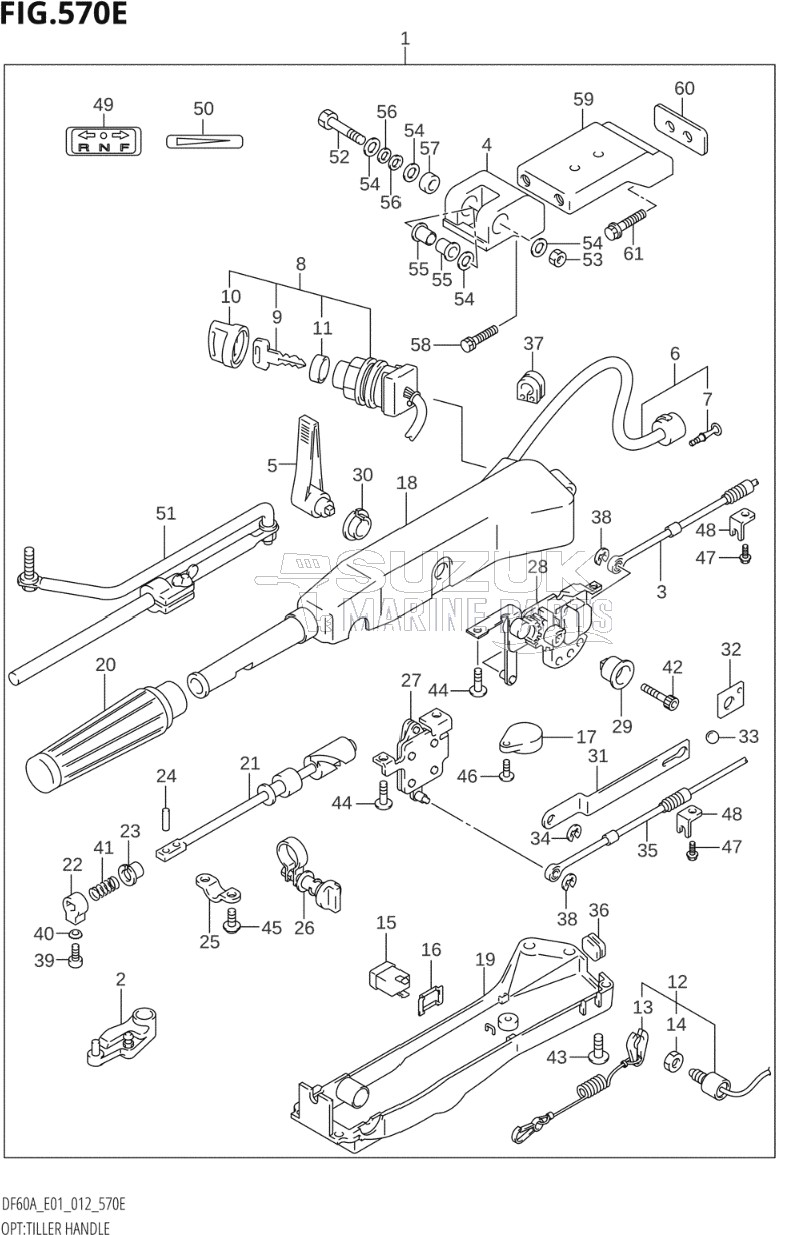 OPT:TILLER HANDLE (DF60A:E40)