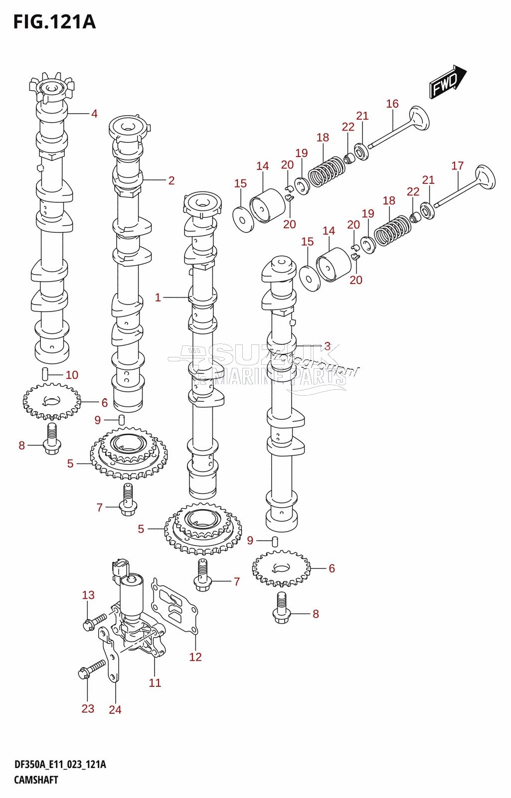 CAMSHAFT ((DF350A,DF325A):(020,021))