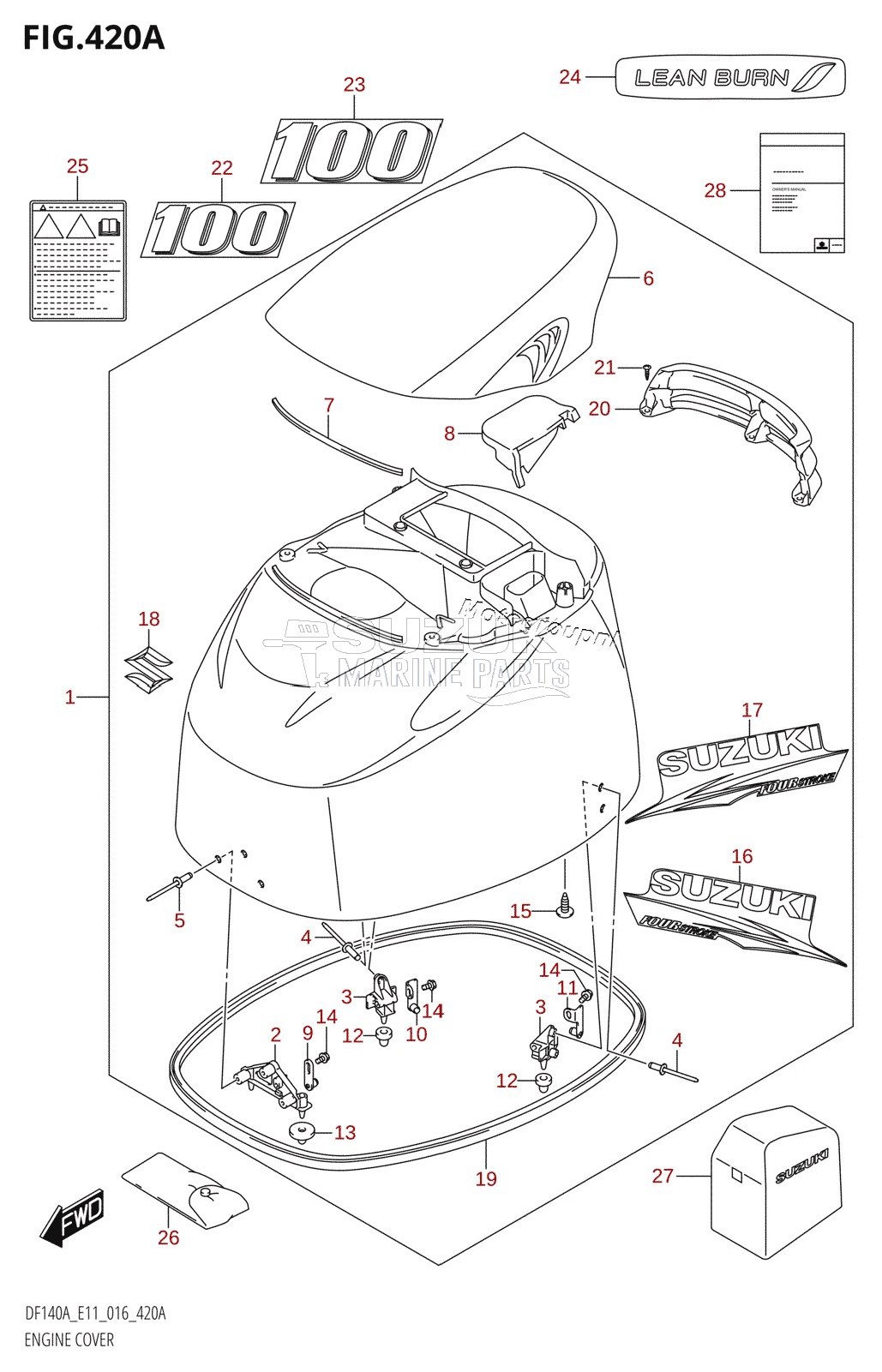 ENGINE COVER (DF100AT:E11)