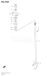 00994F-910001 (2019) 9.9hp P01-Gen. Export 1 (DF9.9A  DF9.9AR) DF9.9A drawing SHIFT ROD