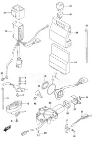 Outboard DF 300AP drawing PTT Switch/Engine Control Unit