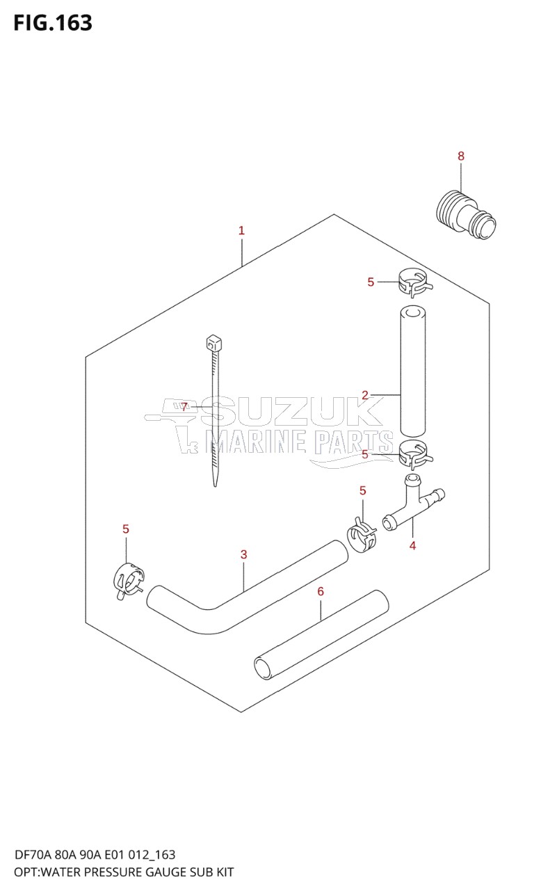 OPT:WATER PRESSURE GAUGE SUB KIT (DF80A E40)