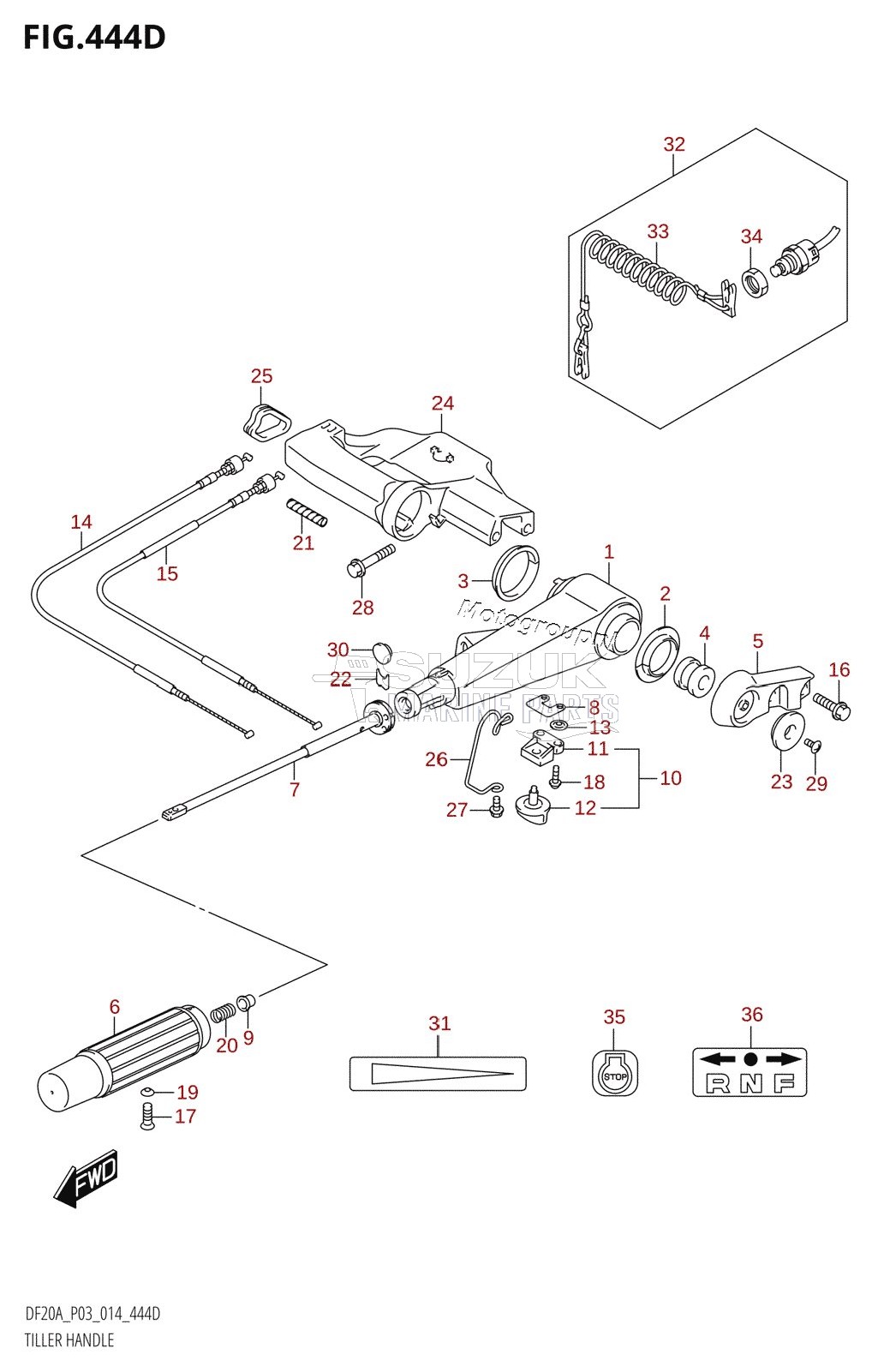 TILLER HANDLE (DF15ATH:P03)