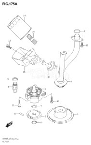 11505Z-140001 (2021) 115hp E11 E40-Gen. Export 1-and 2 (DF115BZG) DF115BZG drawing OIL PUMP