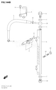 14004F-140001 (2021) 140hp E11 E40-Gen. Export 1-and 2 (DF140BG) DF140BG drawing FUEL INJECTOR (E40)