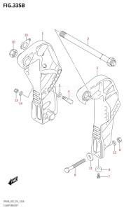 06003F-610001 (2016) 60hp E03-USA (DF60AVT) DF60A drawing CLAMP BRACKET (DF50A:E03)