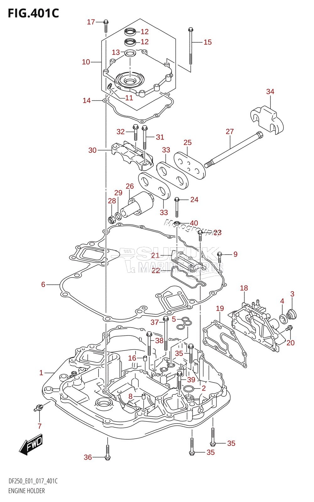 ENGINE HOLDER (DF200Z:E01)