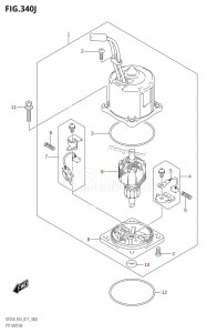 DF250ST From 25004F-710001 (E03)  2017 drawing PTT MOTOR (DF250ST:E03:X-TRANSOM)