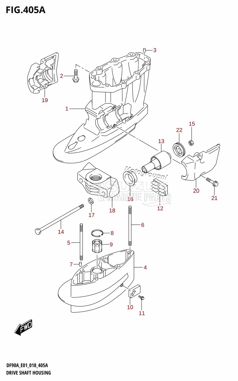 DRIVE SHAFT HOUSING (DF70A,DF90A,DF100B)