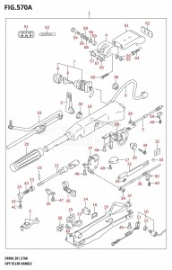 DF40A From 04003F-110001 (E01)  2011 drawing OPT:TILLER HANDLE