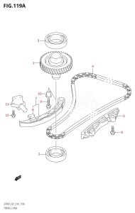 07003F-410001 (2014) 70hp E01 E40-Gen. Export 1 - Costa Rica (DF70A  DF70ATH) DF70A drawing TIMING CHAIN