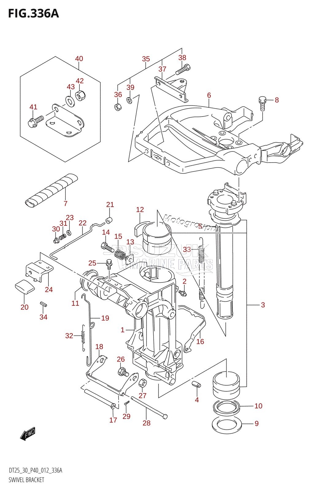 SWIVEL BRACKET (DT25K:P36)