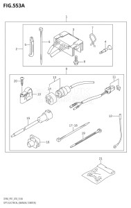 00994F-810001 (2018) 9.9hp P01-Gen. Export 1 (DF9.9A  DF9.9AR) DF9.9A drawing OPT:ELECTRICAL (MANUAL STARTER)