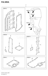 14001F-510001 (2005) 140hp E03-USA (DF140TK5) DF140 drawing OPT:GASKET SET