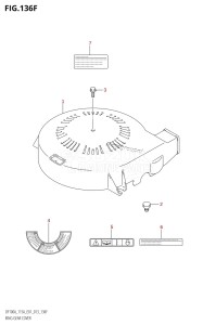 DF140AZ From 14003Z-310001 (E01 E40)  2013 drawing RING GEAR COVER (DF115AZ:E40)