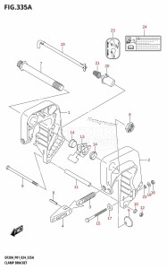 DF20A From 02002F-440001 (P01 - P40)  2024 drawing CLAMP BRACKET ((DF9.9B,DF15A,DF20A):P01)