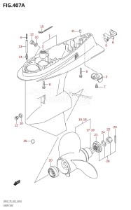 DF60 From 06001F-680001 (E03)  2006 drawing GEAR CASE (W,X,Y)