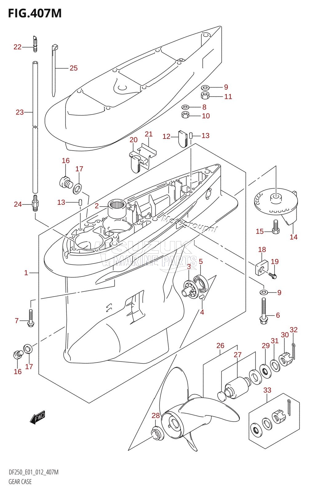 GEAR CASE (DF250Z:E40)